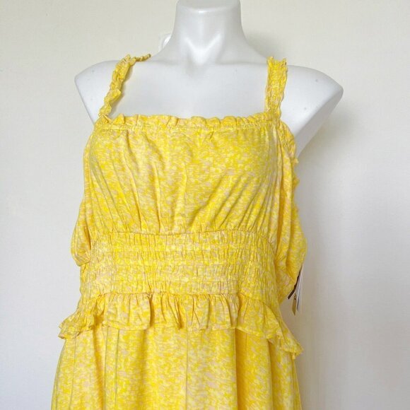 Nordstrom BP Sundress Mini Dress Plus Size 1X Yellow & Pink Sleeveless NEW - Picture 5 of 12